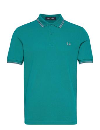 Twin Tipped Fp Shirt Polos Short-sleeved Vihreä Fred Perry