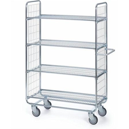 Nettingvogn 1000x450 mm, 4 hyller, høyde 1585 mm