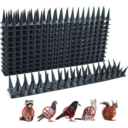 Lintuspikes, MUSTA 12 kpl Anti Pigeon Spikes 4 metriä 3 riviä Plas