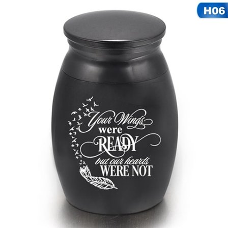 Svart legering kjæledyrurne Husdyr Hund Katt Fugler Mus Kremering Aske Urne Minneskap Columbarium Kjæledyr Minnesmerker Ministørrelse H06