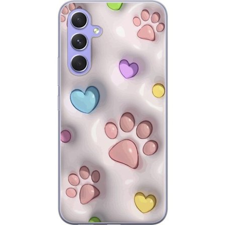 Kompatibelt Mobildeksel til Samsung Galaxy A54 Fluffy Pfoten