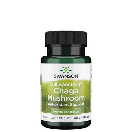 Swanson Full Spectrum Chaga Mushroom 400 mg 60 kapsler
