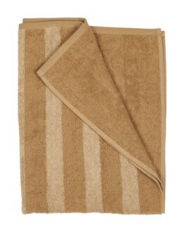 Frottéhandduk randig Havrebeige - 50x70 cm - Badrum,Badrum,Badrum - Fondaco