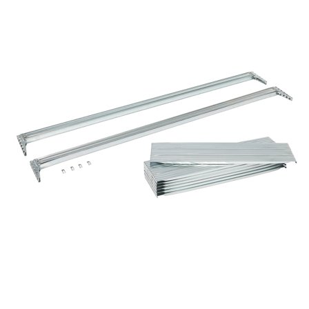 Hyllplan plåt inkl. balkar 2100x1200x25 mm, 500 kg