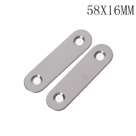 2 Stk Hjørnebeslag i rustfrit stål Lige fladt beslag til