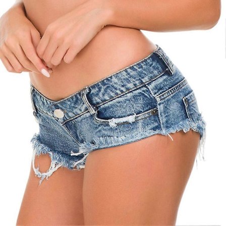 Jeansshorts Lågmidjade Högkvalitativa Sexiga Låg Midja Casual Hotpants