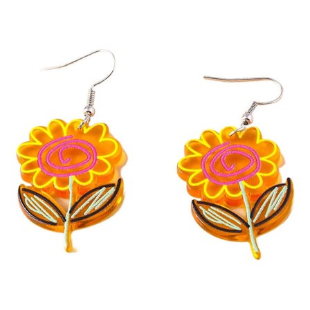 2023 Blomster Charm Øreringe Moderne Øreringe Iøjnefaldende Øretilbehør Chic Ørepynt til Kvinder Damer Piger