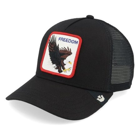 Goorin - Svart trucker Keps - Freedom Eagle Void Black A-Frame Trucker @ Hatstore