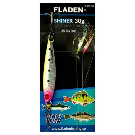 Fladen Shiner 30g double hook rig kit Lime