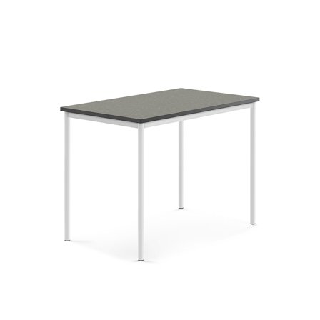 Tisch SONITUS, 1200x800x900 mm, Linoleum dunkelgrau, weiß
