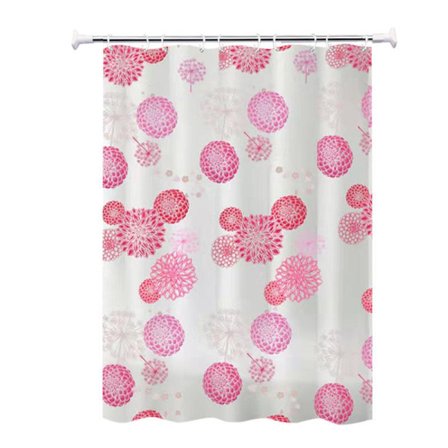 Vattentäta tjocka gardiner i tyg, vattentäta och mögelbeständiga tyger 180 x 200 cm (färska blommor), utan stång