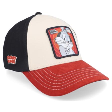 Capslab - Zwart adjustable Cap - Looney Tunes Bugs Bunny Black/Beige/Red Adjustable @ Hatstore