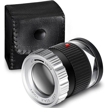 30X Förstoringsglas LED-belyst Förstoringsglas UV-belyst Förstoringsglas Justerbart Fokuseringsavstånd Fällbart Smyckesförstoringsglas för Textilmynt 