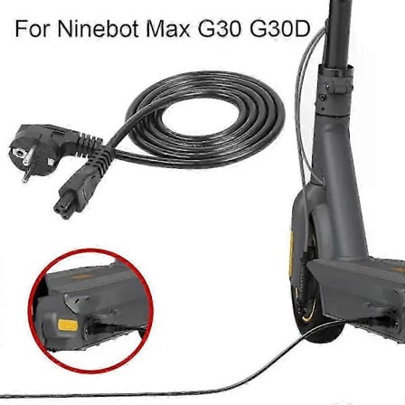 Ladekabel Kompatibel med Elektrisk Sparkesykkel Passer Kompatibel med Ninebot MAX G30 G30D/LP/LE Erstatningsladekabel EU-plugg - Perfekt