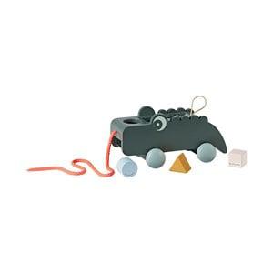 Done by Deer Green Croco Pull Along Sorting Box One Size - First toys and baby toys - One size - Green