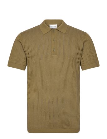 Lindbergh | Crochet Knitted S/S V-Neck Polo | S