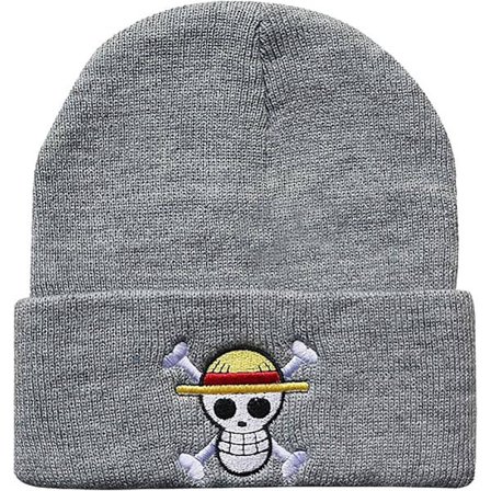 ONE PIECE Anime Stråhatt, Stickad Mössa, Vintermössa, Slouchy Mössa, Mjuk Stickad Mössa, Skidmössa, Ullmössa