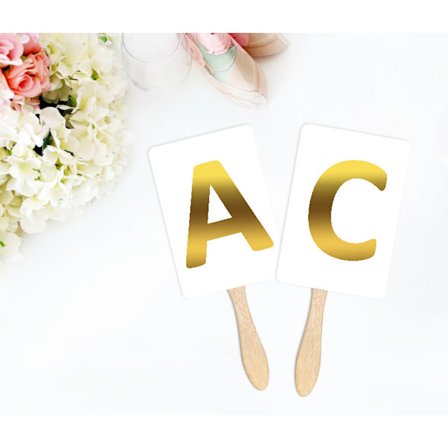 Bokstavsdekaler guld 50 st