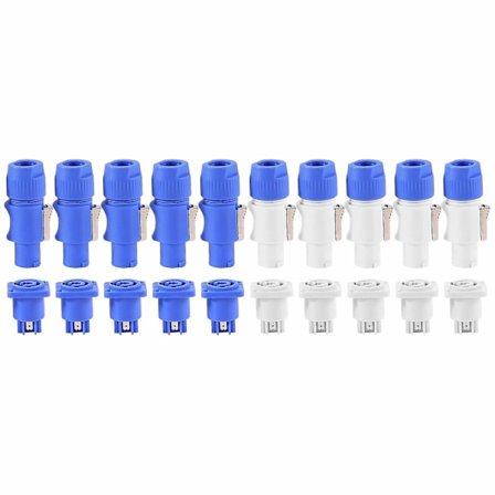 10 Sett Powercon Type A Nac3fca+nac3mpa-1 Chassis Plugg Panel Adapter