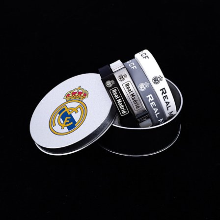 Fotbollsklubbslogotyp armband [rund ask] 4 armband [Real Madrid]