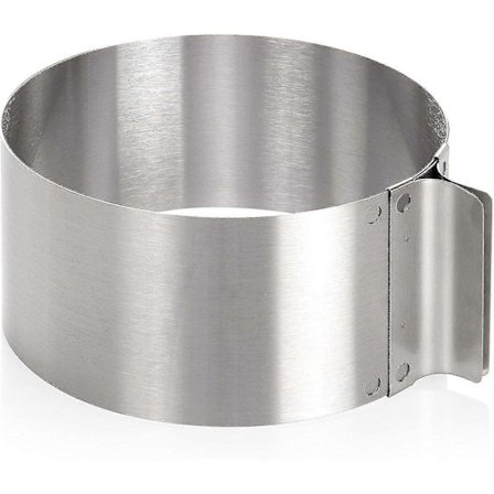 Cake Ring with Adjustable Diameter from 16 to 30 cm, Stainless Steel