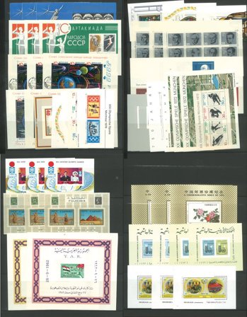 Diverse lande - Samling af miniark i 1 album - Postfrisk