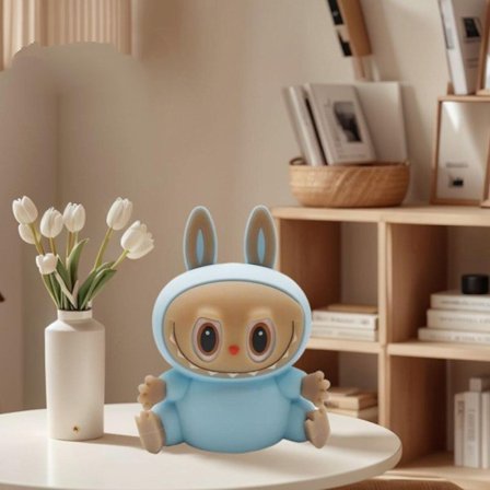 Monsters Varm - Trykkstyrt Nattlampe - USB-ladet, Koselig Soveromstimer Gave til Barn (blå) blå