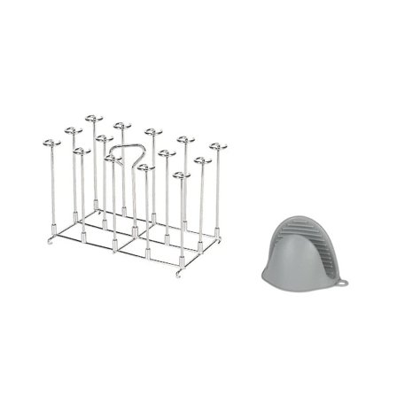 Ninja Dubbel Rostfritt Stål Kebabställ Tillbehör Kebabställshållare