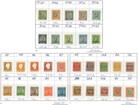 Island og tjenestemærker - Fyldt udvalgshæfte AFA 8B-301+TJ 3B-63 - Postfrisk