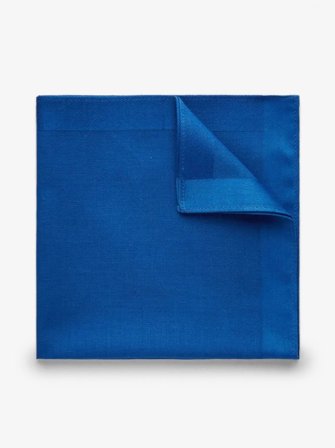 John Henric Men's Blue Pocket Square Cotton Size Onesize
