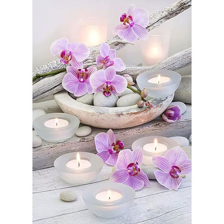 Timanttimaalaus aikuisille, Kukka 30x40cm Täysi 5D Timanttimaalaus