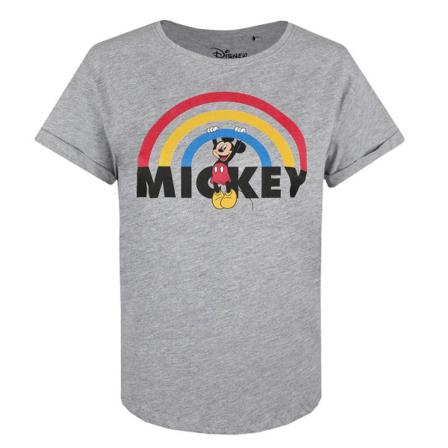 Disney Mickey Mouse Rainbow T-shirt För Dam/dam Xl Sports Gre