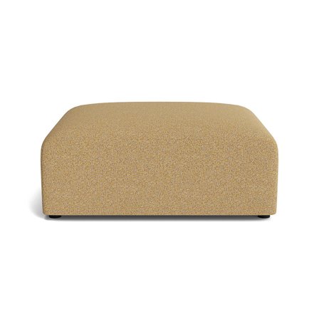 Soma Pouf Moderner Hocker in Puente Gelb, Bequemer Sitzpouf mit Nozag-Federung für Wohnzimmer, Stilvolles Design und Hoher Komfort, 43cm