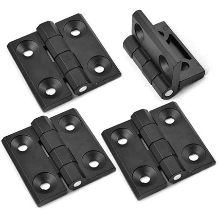 TRIP 4 st dörrgångjärn, 50x50mm fyrkantiga gångjärn, skåpgångjärn, zinklegeringskåpdörrgångjärn med skruvar för möbelskåpsdörr, svart