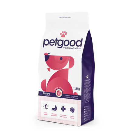 Petgood - Insektsbasert fullfôr til valper 12 kg - Hund - Hundefôr & hundemat - Tørrfôr for hund - ZOO.no