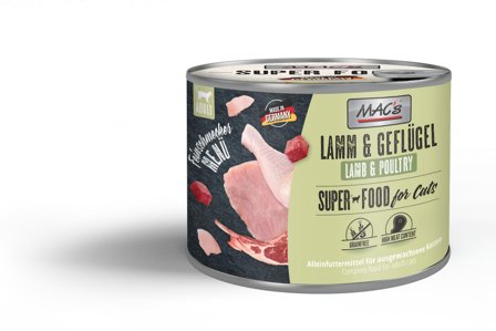 Mac's Super Food for Cats Gourmet Lam og Fjørfe Våtfôr - 200g