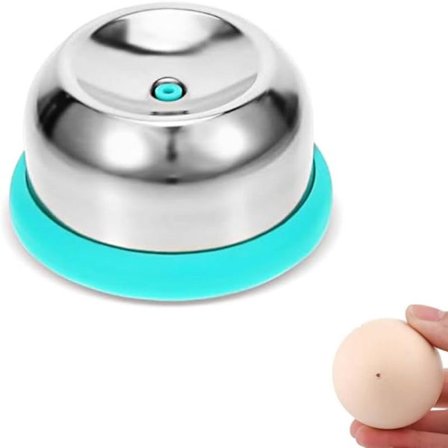 Æggeprikker til hårdkogte æg – Rustfri nål med sikkerhedslås – Forhindrer revner, nem skalning – Æggeprikker til madlavning, kogning