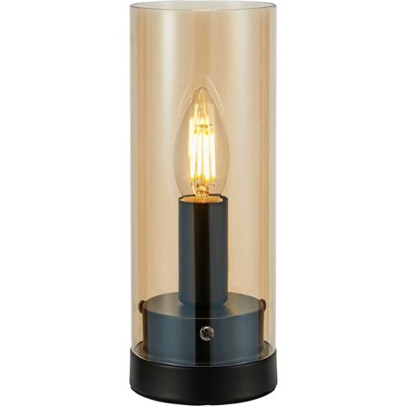 Markslöjd - Bordlampe POST 1L 9 cm Sv/ Amb 108719 Brun