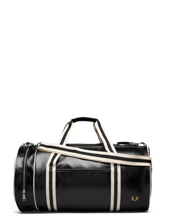Classic Large Barrel Bag Black Fred Perry