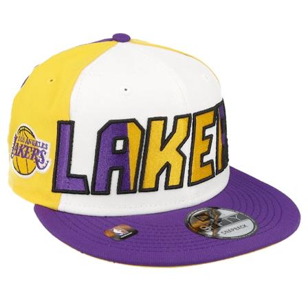 New Era - NBA White snapback Caps - Los Angeles Lakers 9FIFTY NBA 23 Back Half White/Yellow/Purple Snapback @ Hatstore