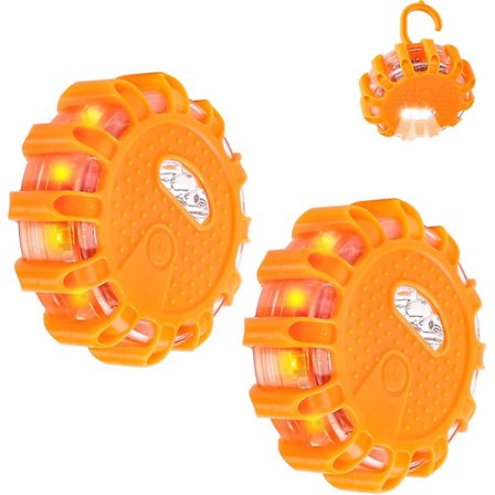 2 kpl LED-majakka, majakkavalo, hätävilkku, hätävalo magneettijalustalla ja 9 vilkkutilaa autoon, kuorma-autoon, veneeseen (2 kpl) Db