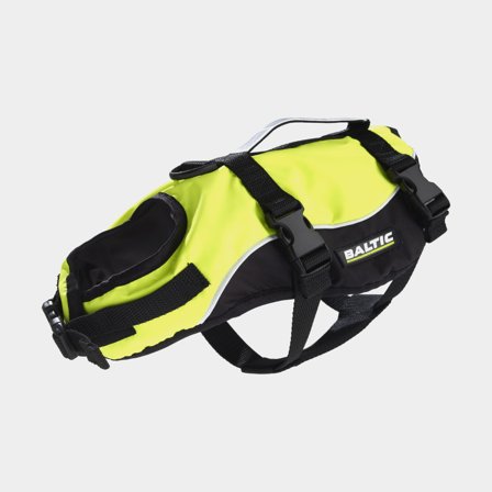 Katzenschwimmweste Baltic Maja, UV-gelb/schwarz, Large (7 - 10 kg) - Boot