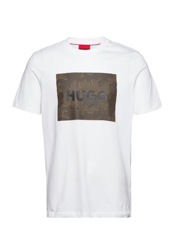 Dulive_U224 T-shirts Short-sleeved Vit HUGO