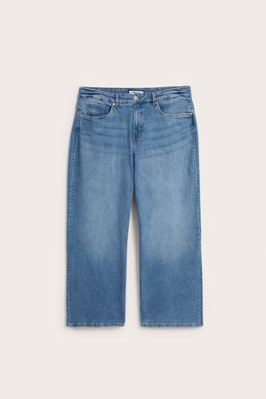 Kappahl | Dżinsy straight high waist Jasny dżins 44 | Jasny dżins