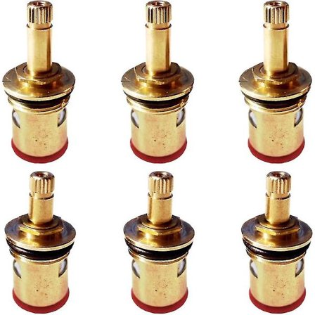 6 st Keramik Skivhuvud Kranpatron (40mm 47mm)