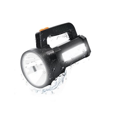 Genopladelig Bærbar Stor Lommelygte, 10000 Lumen Kraftig LED Spotlight Strobe Lommelygte Combo, 6 Lysindstillinger