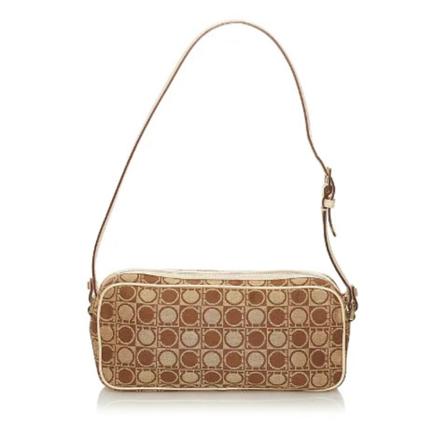 Salvatore Ferragamo Pre-owned, Pre-owned Canvas shoulder-bags Beige, Dames, Maat:ONE Size
