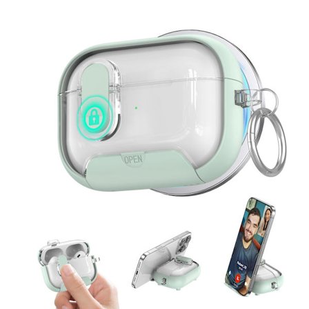 iPhone AirPods 4. generasjon, magnetisk beskyttelsesetui, øretelefonetui, grønn