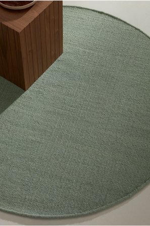 Jotex - Rundt Ullteppe Bomull/Ull/Viskose Grønn ROW - Kjøp Ulltepper hos Jotex