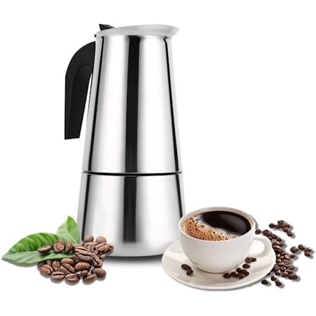 Espressobryggare för spishäll med klassiska och fylliga brygder Moka-kanna, kubansk kaffe